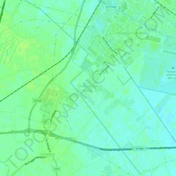 Chiesuol del Fossoの地形図、標高、地勢
