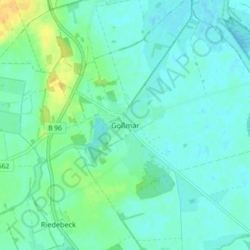 Goßmarの地形図、標高、地勢