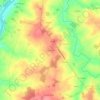 La Brouterieの地形図、標高、地勢