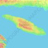 Île Anticostiの地形図、標高、地勢