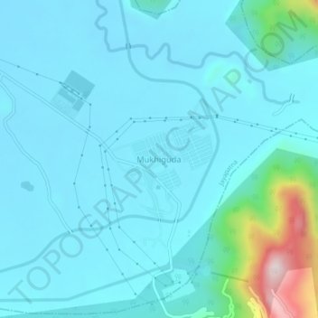 Mukhigudaの地形図、標高、地勢