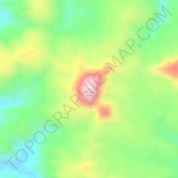 Mount Elvireの地形図、標高、地勢