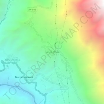 Santa Rosaの地形図、標高、地勢