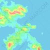 Agia Marinaの地形図、標高、地勢