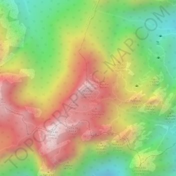 Pedra do Papudoの地形図、標高、地勢