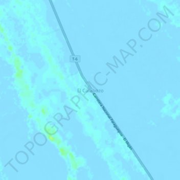 El Calabozoの地形図、標高、地勢
