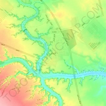 Al Hairの地形図、標高、地勢