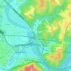 Costa Blancaの地形図、標高、地勢
