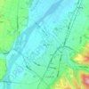 寅甲の地形図、標高、地勢