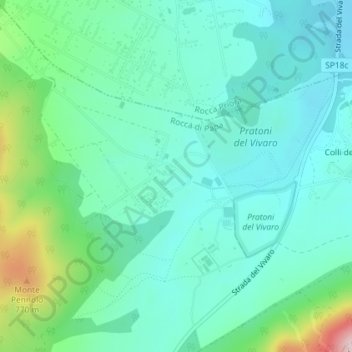 Domatoreの地形図、標高、地勢