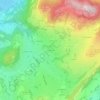 Les Bourinsの地形図、標高、地勢