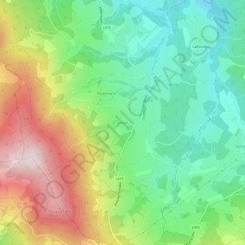 Sichartの地形図、標高、地勢