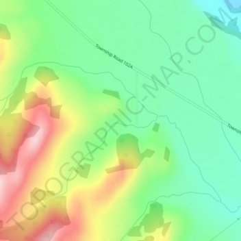 Maycroftの地形図、標高、地勢
