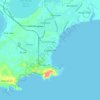 Esperanceの地形図、標高、地勢