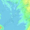 Deal Islandの地形図、標高、地勢