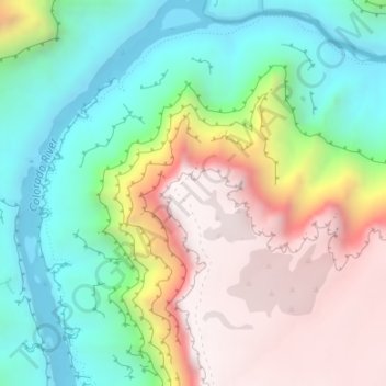 Cape Solitudeの地形図、標高、地勢