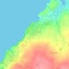 La Cour de Treutranの地形図、標高、地勢