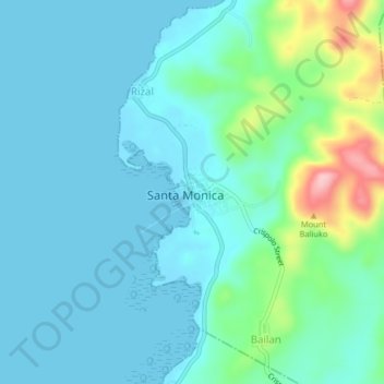 T. Arlanの地形図、標高、地勢