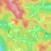 三日月山の地形図、標高、地勢