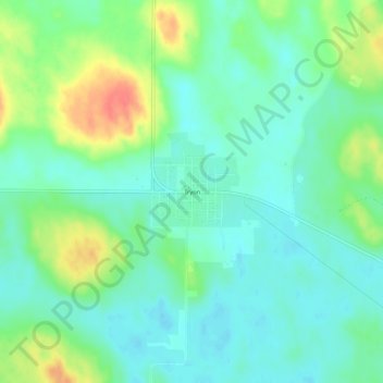 Tryonの地形図、標高、地勢