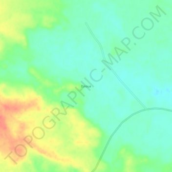 Dziouaの地形図、標高、地勢