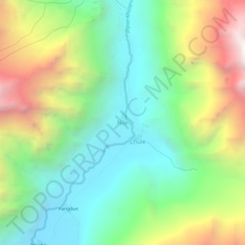 Nileの地形図、標高、地勢
