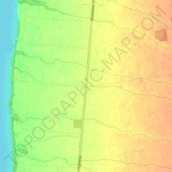 Drysdaleの地形図、標高、地勢