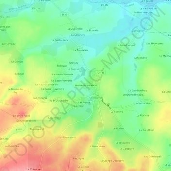 Résidence Bellevueの地形図、標高、地勢
