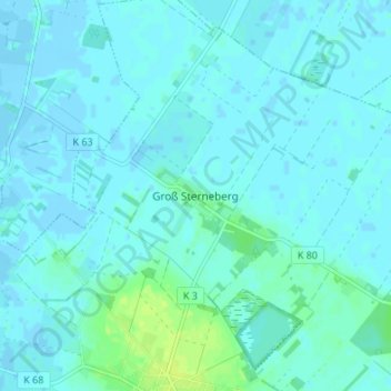Groß Sternebergの地形図、標高、地勢