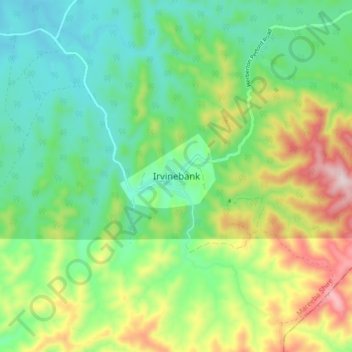 Irvinebankの地形図、標高、地勢