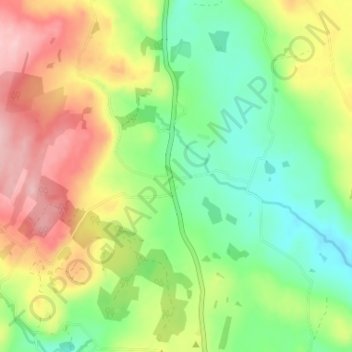 Bronantの地形図、標高、地勢