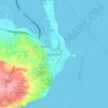 Nusa Duaの地形図、標高、地勢