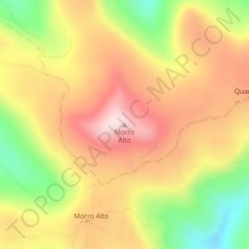Morro Altoの地形図、標高、地勢