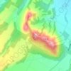 新嵐山の地形図、標高、地勢