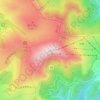 車山の地形図、標高、地勢