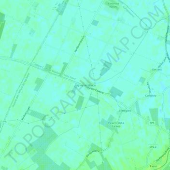 Regina del Boscoの地形図、標高、地勢