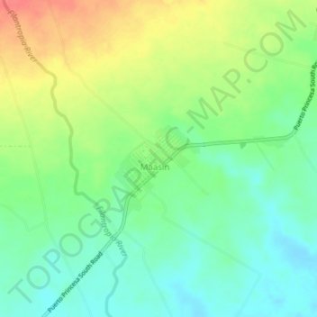 Maasinの地形図、標高、地勢