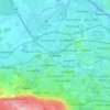 Paisleyの地形図、標高、地勢