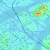 深井南田坊の地形図、標高、地勢