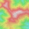 遊楽部岳の地形図、標高、地勢