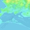 Les Sallesの地形図、標高、地勢