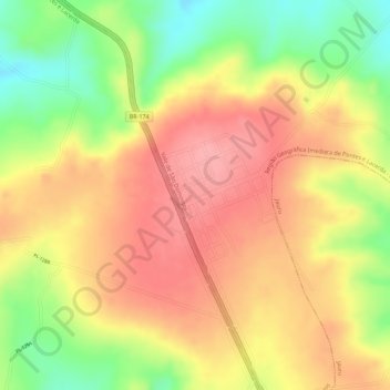 Adrianópolisの地形図、標高、地勢
