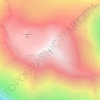 デナリの地形図、標高、地勢