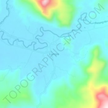 Lumpoの地形図、標高、地勢