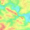 La Janvrieの地形図、標高、地勢