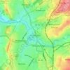 Amblecoteの地形図、標高、地勢