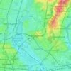 Walthamstowの地形図、標高、地勢