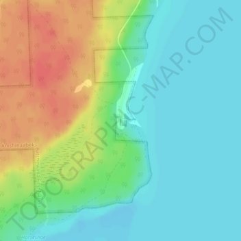 Goulais Missionの地形図、標高、地勢
