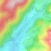 Les Breuchottesの地形図、標高、地勢