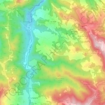 Farnèの地形図、標高、地勢